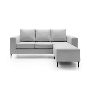 Capri Reversible Corner Sofa in Light Grey