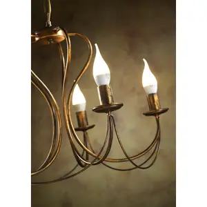 Luminosa Candela 5 Light Multi Arm Chandelier, Bronze