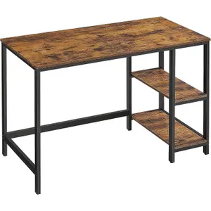 VASAGLE Computer Desk Industrial Design PC 2 Shelves on Right or Left Side Work Table for Office Living Room Lightweight Mounted