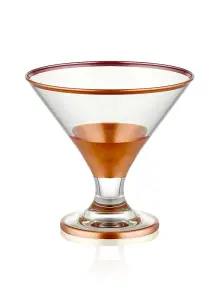 Rozi Glam Series Dessert Glasses, Set of 6 - Copper