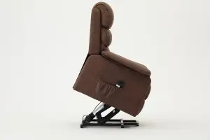 Blair Electric Recliner Lift And Tilt Riser Armchair Air Leather, Brown