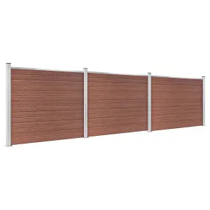 Berkfield Fence Panel Set WPC 526x146 cm Brown