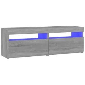 Berkfield TV Cabinets 2 pcs with LED Lights Grey Sonoma 60x35x40 cm