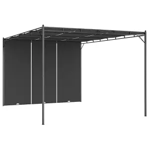 Berkfield Garden Gazebo with Side Curtain 4x3x2.25 m Anthracite