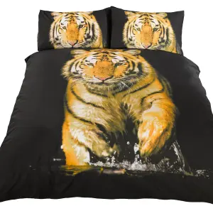 Tiger Polycotton Duvet Set With Pillowcase