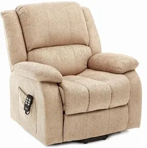 Careco, Maxicomfort Oasis Fabric Riser Recliner – Dual Motor Lift, Heat & Massage Options, Plush Fabric Upholstery