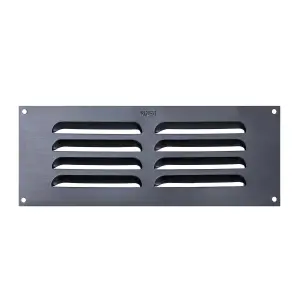 Metal Louvre Air Vent Cover, Suitable for Venting Gas Appliances Internal External Wall, 9 x 3" (229 x 76mm), Anthracite