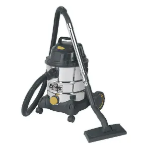 Sealey Vacuum Cleaner Industrial Wet & Dry 20L 1250W/110V Stainless Drum PC200SD110V