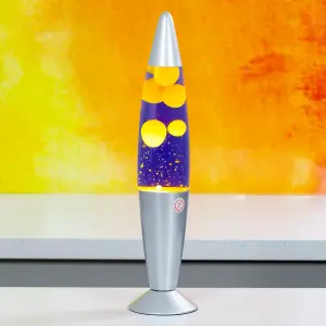 Global Gizmos Purple & Yellow Retro Lava Lamp