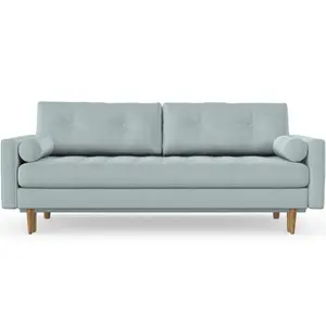 Jacquelyn 3 Seater Bouclé-Sofa Bed Sky Sky Blue