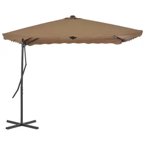 Berkfield Outdoor Parasol with Steel Pole 250x250 cm Taupe