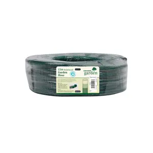 Kingfisher 15m Garden Hose Pipe Reinforced 3 Layer Braided E415X