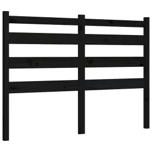 Berkfield Bed Frame with Headboard Black 120x200 cm Solid Wood