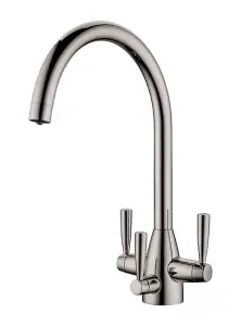 Clearwater Eclipse Tri Spa Kitchen Filter Tap Filtered Water & Cold & Hot Brushed Nickel PVD - EC2BN