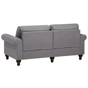 3 Seater Fabric Sofa Grey OTRA II