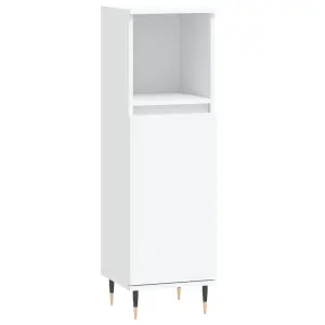 Berkfield Bathroom Cabinet White 30x30x100 cm Engineered Wood