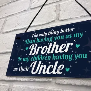 Red Ocean Thank You Novelty Gift For Uncle Hanging Plaque Gifts For Brother Birthday Christmas Keepsake