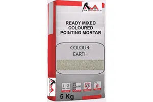 Pointing Mortar 5kg - Grout - For Stone, Brick Slips and Tiles - EARTH