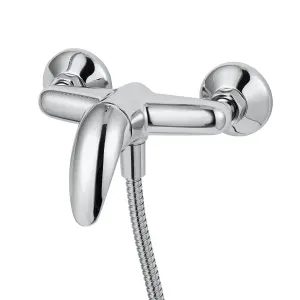 GoodHome Blyth Chrome effect Wall-mounted Without thermostat Mixer Shower