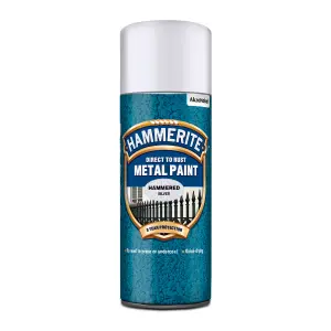 Hammerite Silver grey Hammered effect Spray paint, 400ml