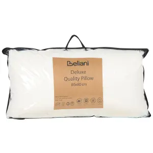 Bed Pillow TRIGLAV High 80 x 80 cm White