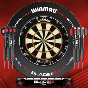 Winmau Blade 6 Professional Dartboard Surround And Darts Set