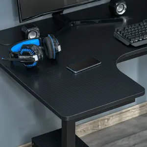 L-Shaped Corner Desk Computer Workstation PC Gaming Desk 145 x 81 x 76cm Left