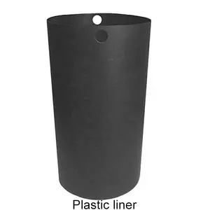 Eco Recycled Hooded Top Litter Bin - 90 Litre - Plastic Liner