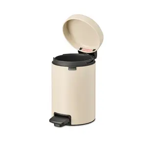 Brabantia NewIcon 3 Litre Soft Closing Pedal Bin Soft Beige