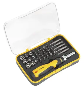 Sealey Socket & Bit Set 45pc Ratchet Screwdriver S0979