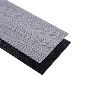 36pcs Rustic Wood Grain Self-adhesive PVC Flooring Grey