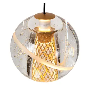 Lucide DILENKO - Pendant light - 14 cm - LED - 1x4,2W 2700K - Matt Gold / Brass