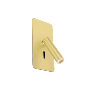 Luminosa Suau Integrated LED Reading Light Wall Light Gold, 3000K