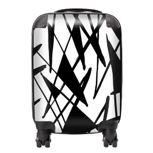 Brush Abstract Pattern Suitcase - Small