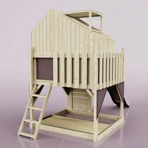 PolarPlay Kids Scandinavian Style Climbing Platform & Playhouse with Slide - Astrid Rose