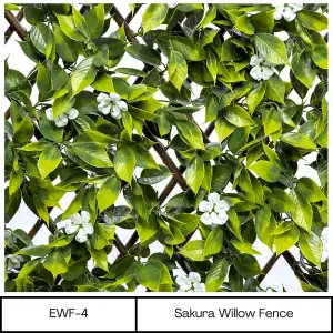 Expanding Wooden Trellis Privacy Screen - 200cm x 100cm - Garden Balcony Fence - Sakura