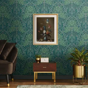 Galerie Mulberry Tree Green Floral Leaf Wallpaper Roll