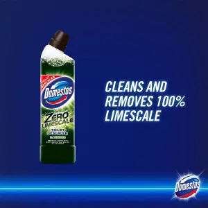 Domestos Zero Limescale Toilet Descaler Removes 100% Limescal 750 ml, 6 Pack