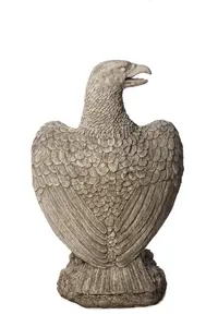 Pair of Giant Eagles Stone Garden Statues