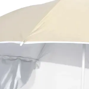 Berkfield Beach Umbrella with Side Walls Sand 215 cm