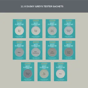 Rust-Oleum Grey Matt Furniture Paint Tester Samples - 10ml