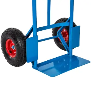 Sack Barrow - heavy-duty, 200 kg load capacity, steel frame - blue