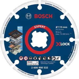 Bosch Bosch 2608900532 X-LOCK Expert Diamond Metal Wheel Cutting Disc 115mm 2608900532