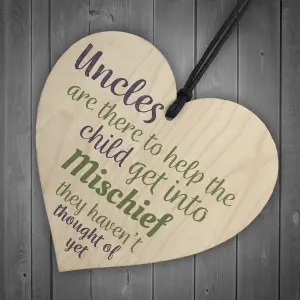 Red Ocean Uncles Mischief Novelty Hanging Best Funny Uncle Gift Sign Christmas Birthday