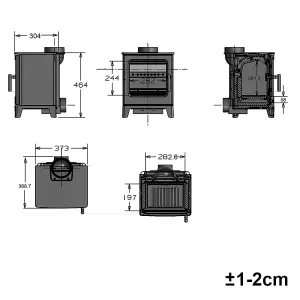 SunDaze 4.3KW Cast Iron Woodburner Stove Log Wood Burning Fireplace Defra Eco Approved