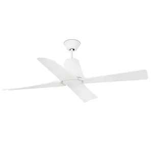 Luminosa Typhoon Large Ceiling Fan White IP44 - Optional LED Light Sold Separately