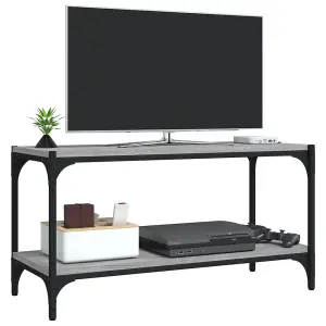 Berkfield TV Cabinet Grey Sonoma 80x33x41 cm Engineered Wood and Steel