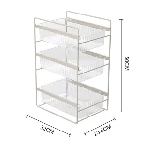 3-Tier Sliding Under Sink Cabinet Organizer