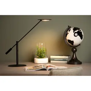 Lucide Anselmo Modern Desk Lamp - LED Dim. - 1x9W 3000K - Black