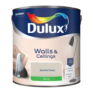 Dulux Walls & ceilings Gentle fawn Silk Emulsion paint, 2.5L